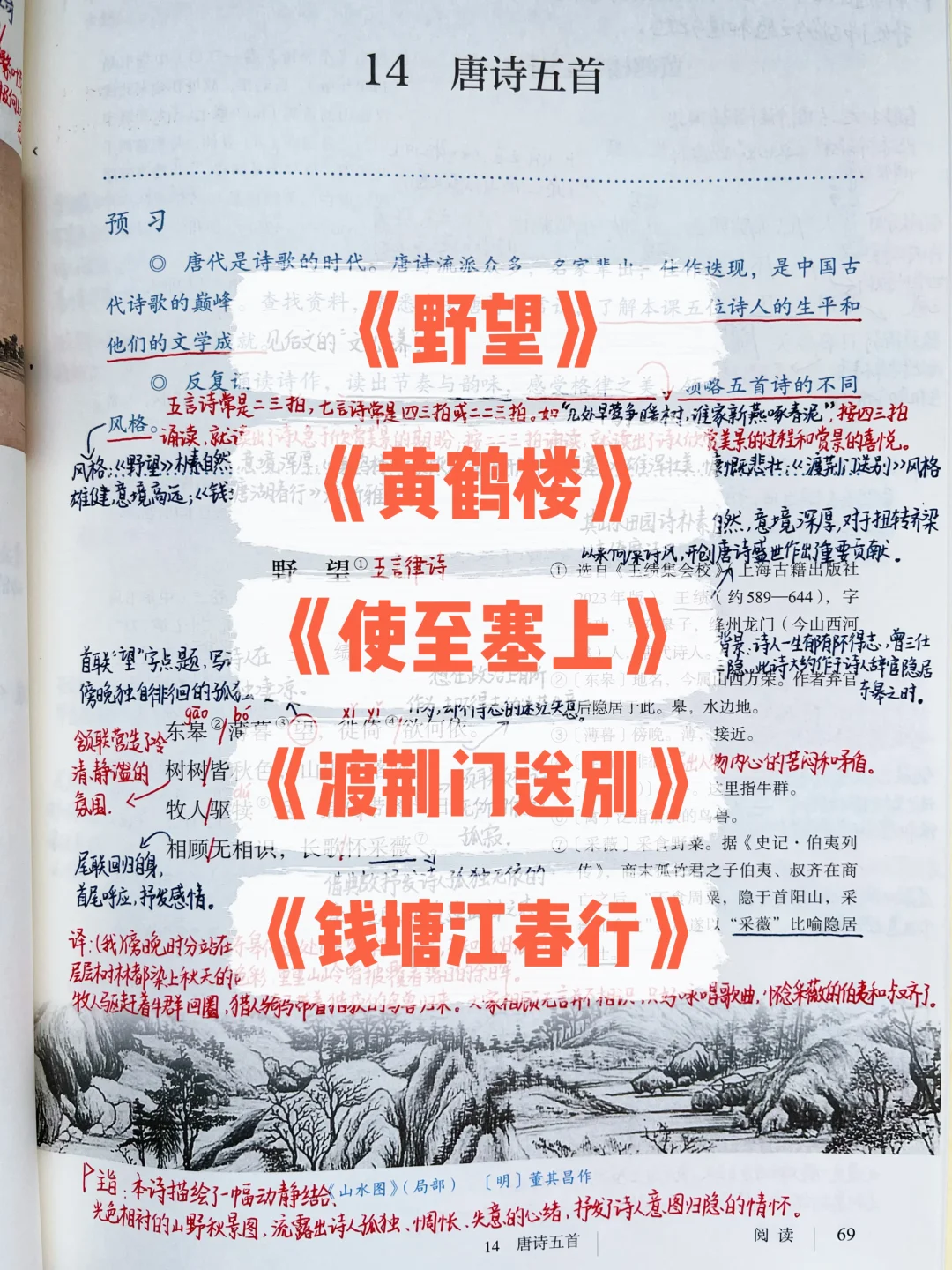 八年级上册语文｜14.《唐诗五首》课堂笔记