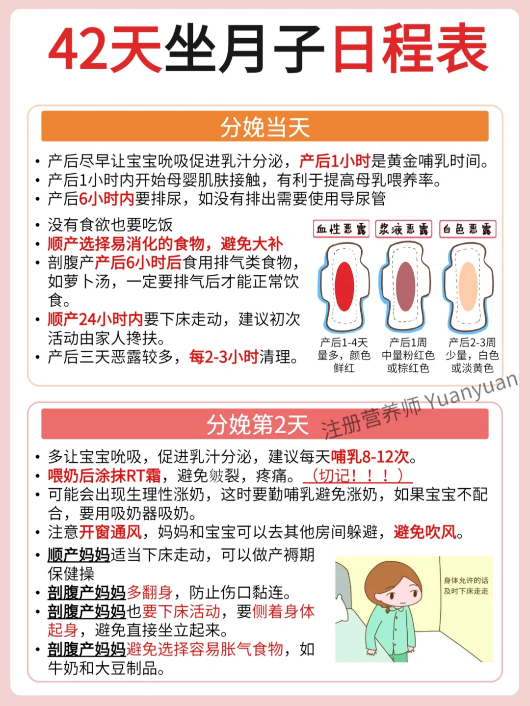 生完才敢分享！42天坐月子注意事项产后护理