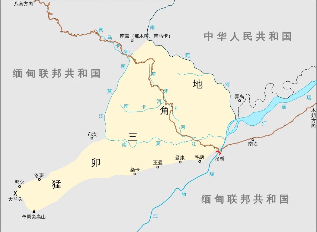 猛卯三角地历史归属变迁总结