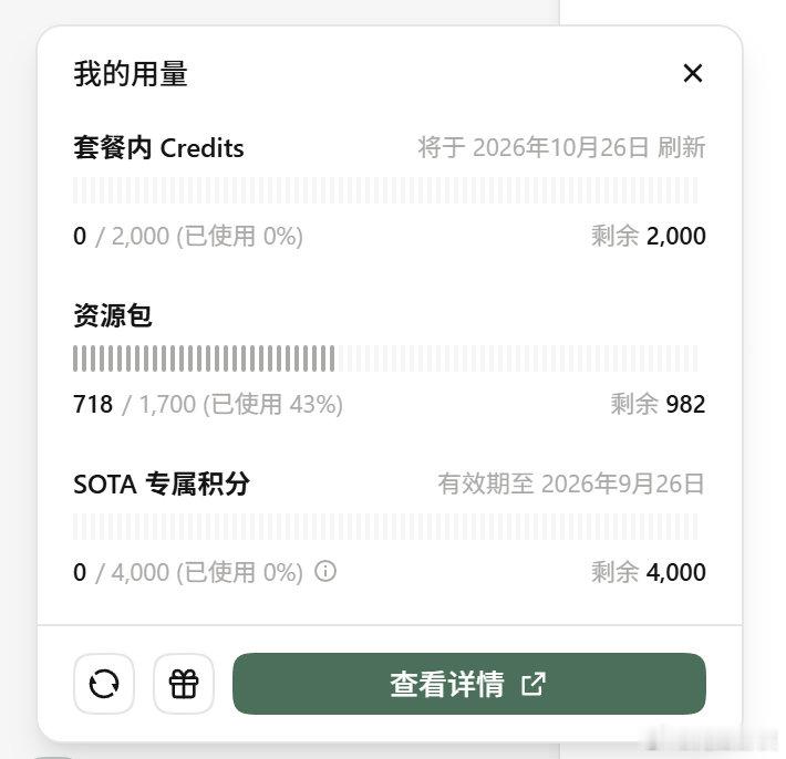 Qoder那个20美元/月的，2000 Credits（收购送2000、续费送1000），目前每天还送100 Credits，并且国庆前每天Qwen 3.8 Flash不限量。如果用量不很高，修改下代码，也还行。但是大量跑我估计一天就用完了。 ​