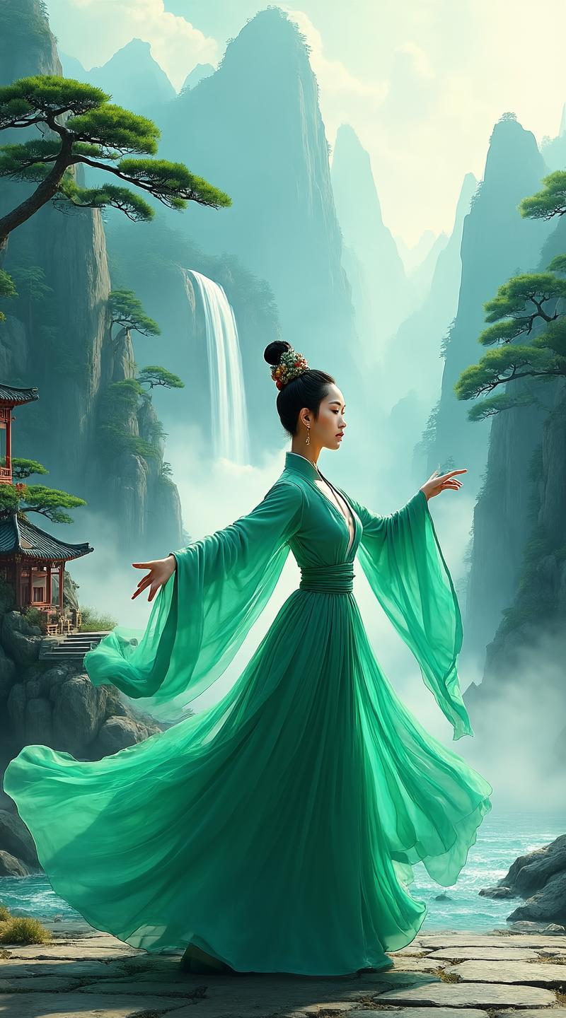 文艺科技风真的是近年最戳人的审美取向，完全不是硬塞科幻元素的缝合怪。
就像之前江苏卫视跨年晚会上，用虚拟技术让邓丽君和周深跨时空合唱，柔美的光影裹着熟悉的旋律，老情怀里直接长出了未来感。河南卫视的《洛神水赋》更绝，水下动作结合AR特效，把曹植笔下的翩若惊鸿，直接变成了能摸到的流动画卷。
往作品里找更