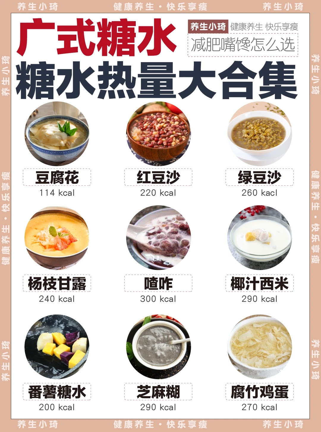 广式糖水热量合集🔥｜选对了小仙女也不怕胖