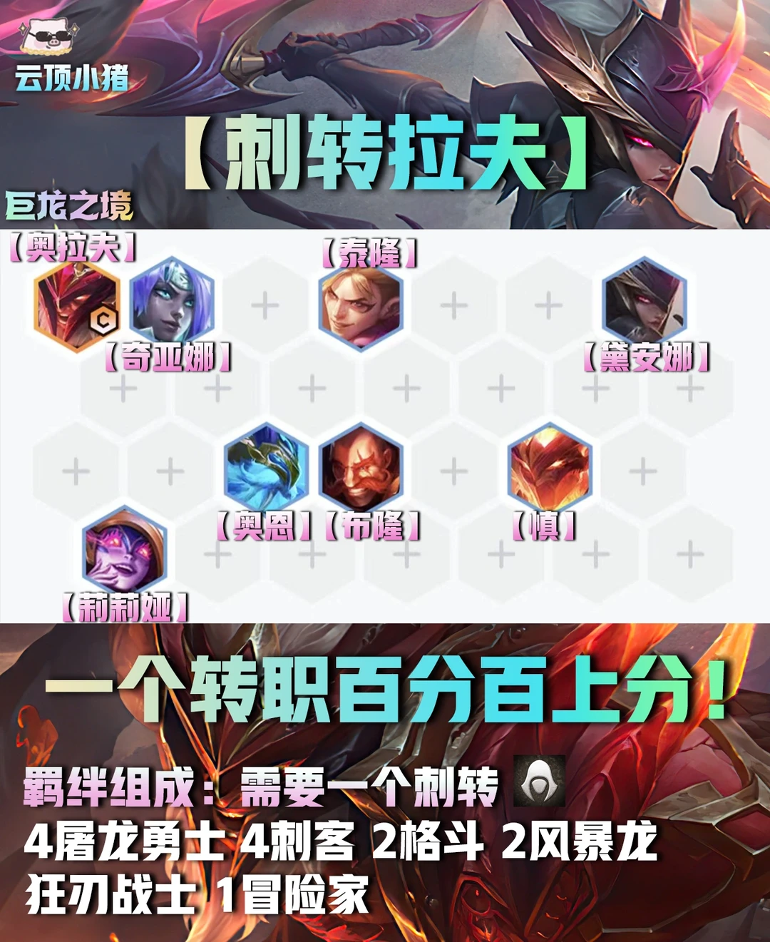 一个转职百分百上分！轻松碾压冒险刀霞！