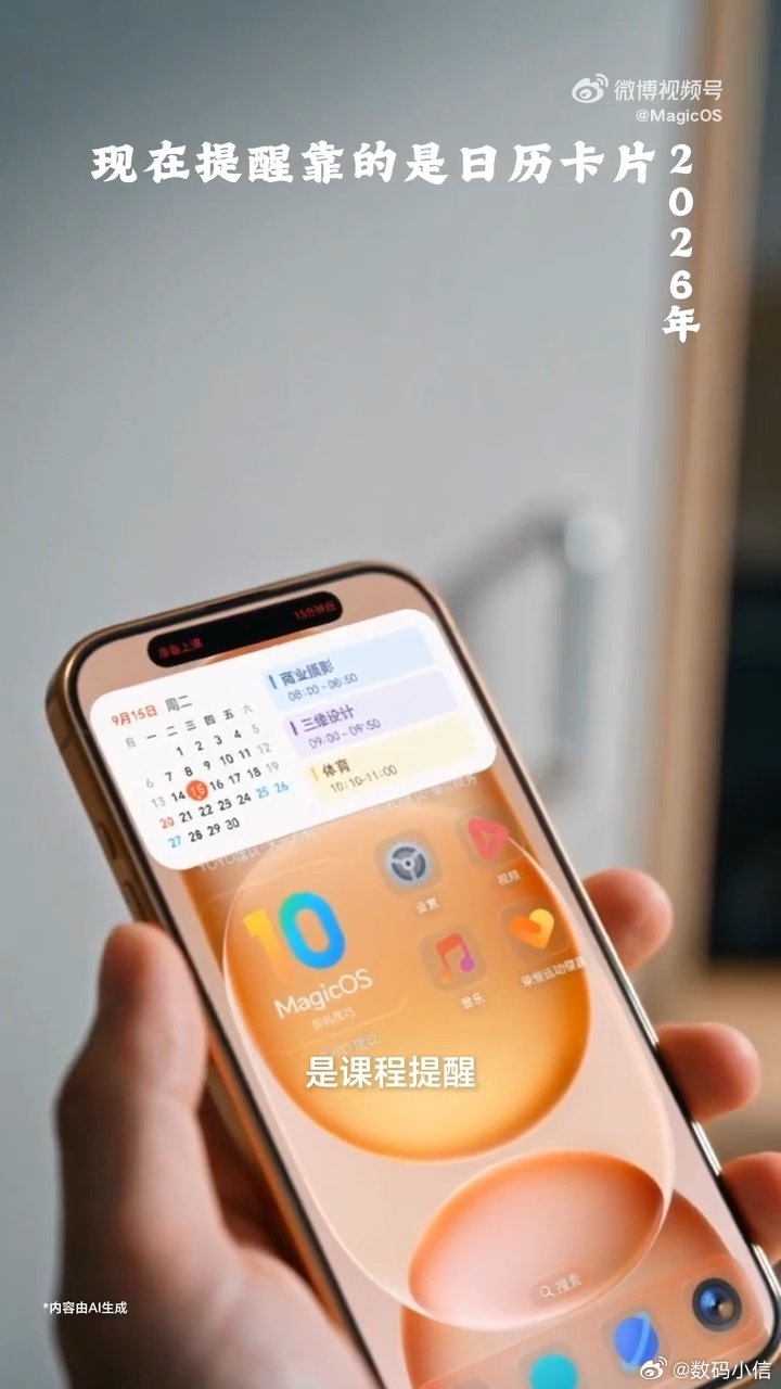 荣耀日历带来趣味满满的时空大片式课程提醒，穿越从古至今再到未来四个时空，陪伴大家追逐学业梦想。借助MagicOS，拍照就能一键导入课程表，准时提醒不落下课。#MagicOS好看又丝滑AI超好用##MagicOS月月新##MagicOS11# ​