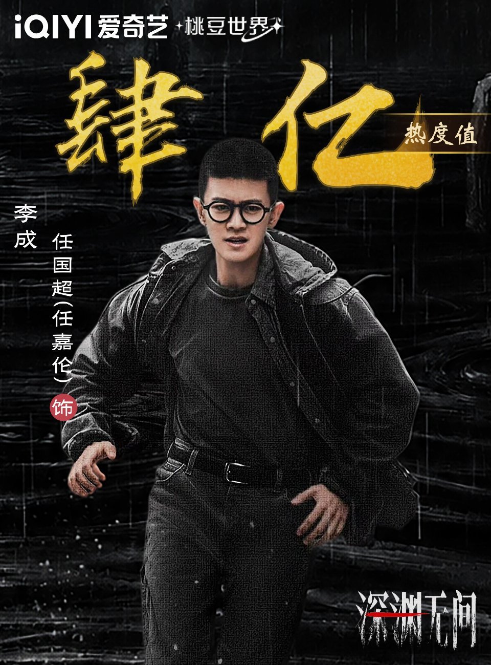 恭喜任国超 李成角色热度值破4亿🔥
#任嘉伦李成# 

与迷雾并肩，仍有识破虚妄的力量，李成将所念之事当作行走的方向，没有辜负自己，也没辜负陪他追查到底的人。[收到][收到] ​
