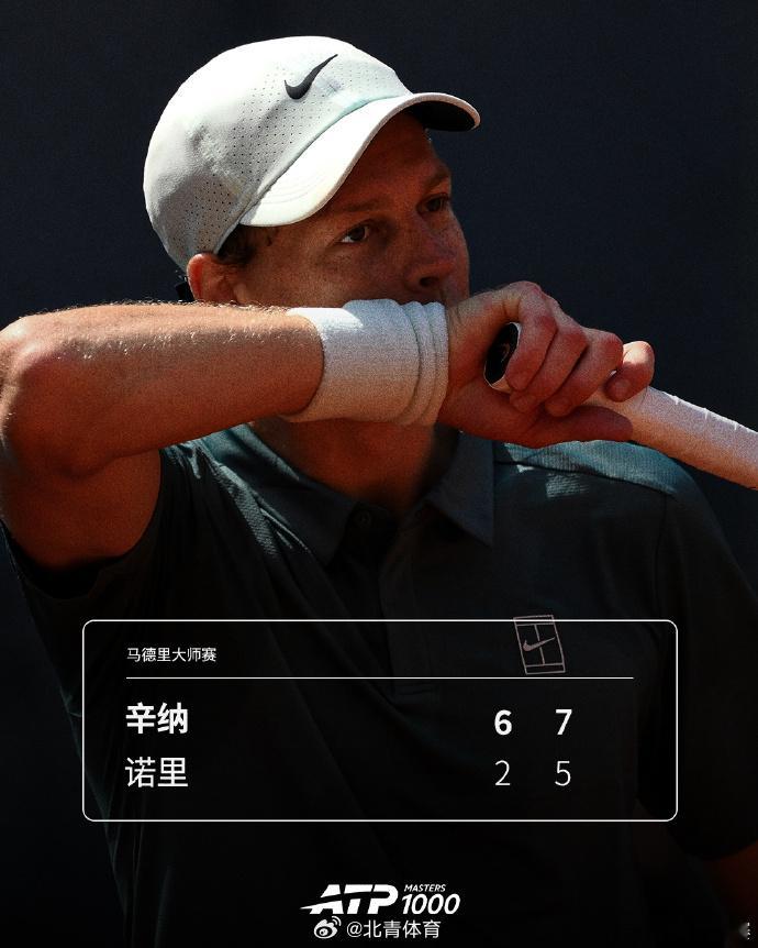 ​ 辛纳豪取20连胜🔥  马德里大师赛第四轮，头号种子辛纳以6-2 ...
