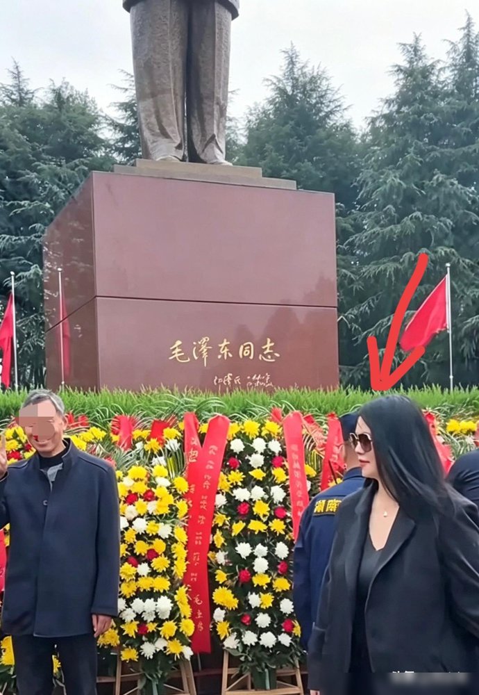李湘又去韶山了，黑西装皱巴巴的，墨镜焊在脸上，路人当场就炸了。

有人嘀咕，这身打扮往铜像前一站，像来谈生意的，不像来鞠躬的。
可翻翻记录，她一年来两回，回回都这造型。
再往前看，今年五月她穿大红裙子逛湖大毕业展，腰细得跟小姑娘似的。
半年瘦了五十斤，账号被封过又解禁，名下二十家公司注销了