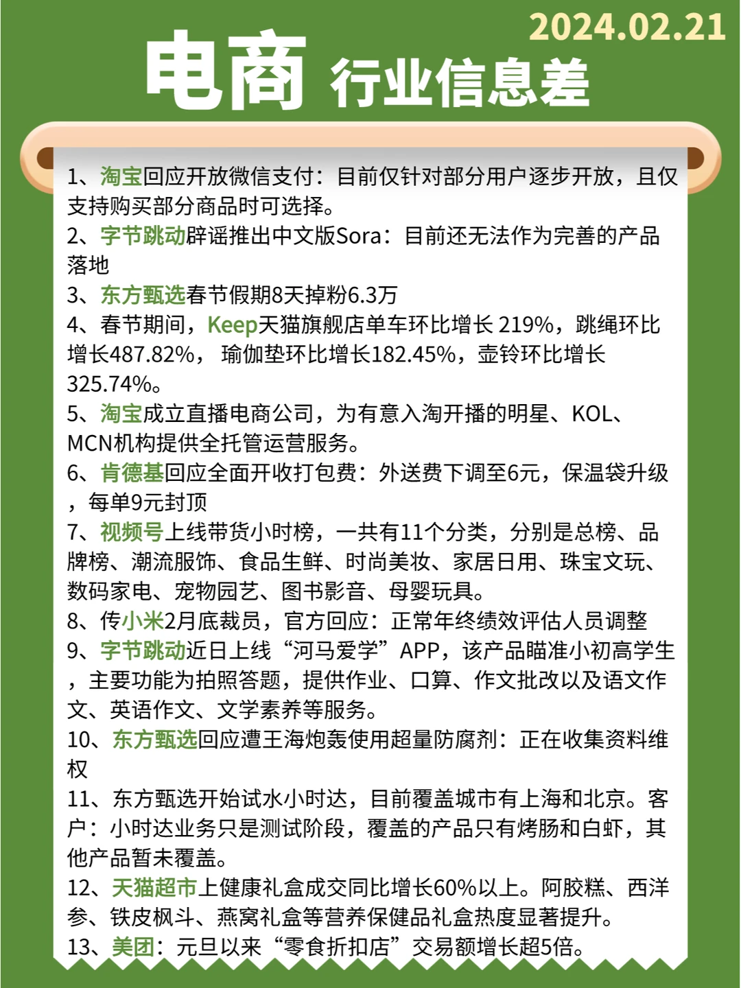 【电商】行业信息差