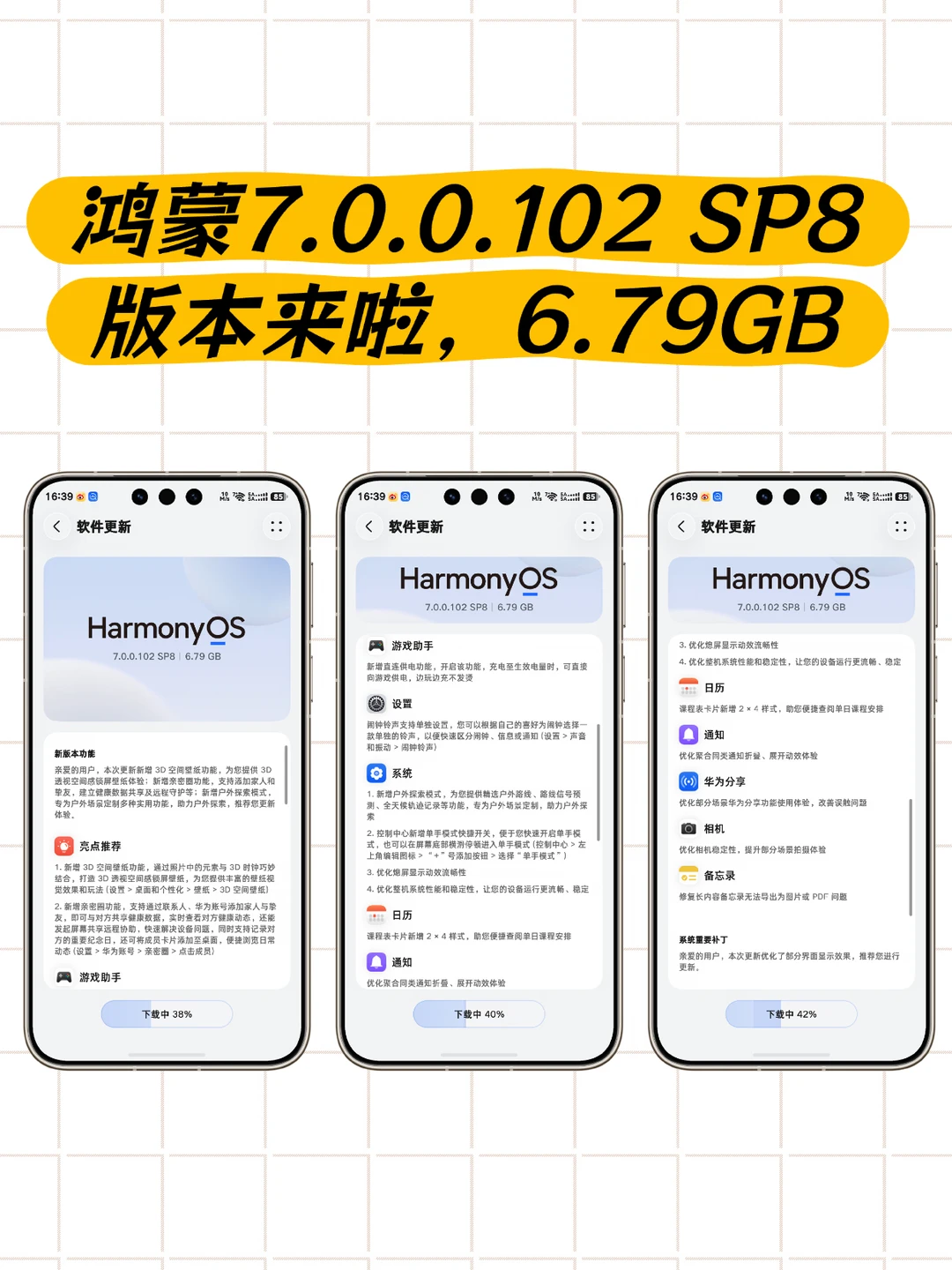 鸿蒙7.0.0.102 SP8版本来啦，6.79GB