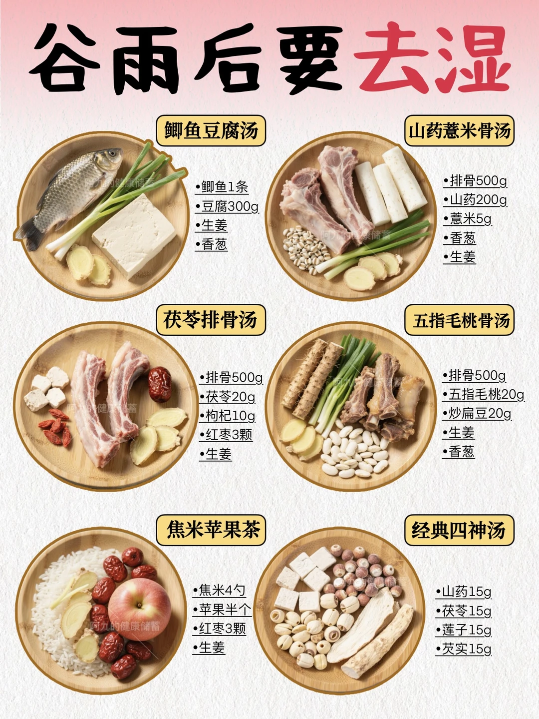 谷雨后湿气加重💦多喝6款祛湿汤‼️祛湿超牛