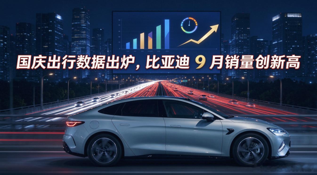 国庆出行数据出炉，比亚迪 9 月销量创新高

国庆假期作为年度重要的人口流动窗口，各项消费、出行与产业数据集中释放。
一、高德发布国庆首日出行数据，地图平台持续向综合出行服务入口演进
10 月 2 日，据彭博社转述高德公开的假期首日运营数据：10 月 1 日全国跨城出行需求集中释放，高德当日日活跃 ​