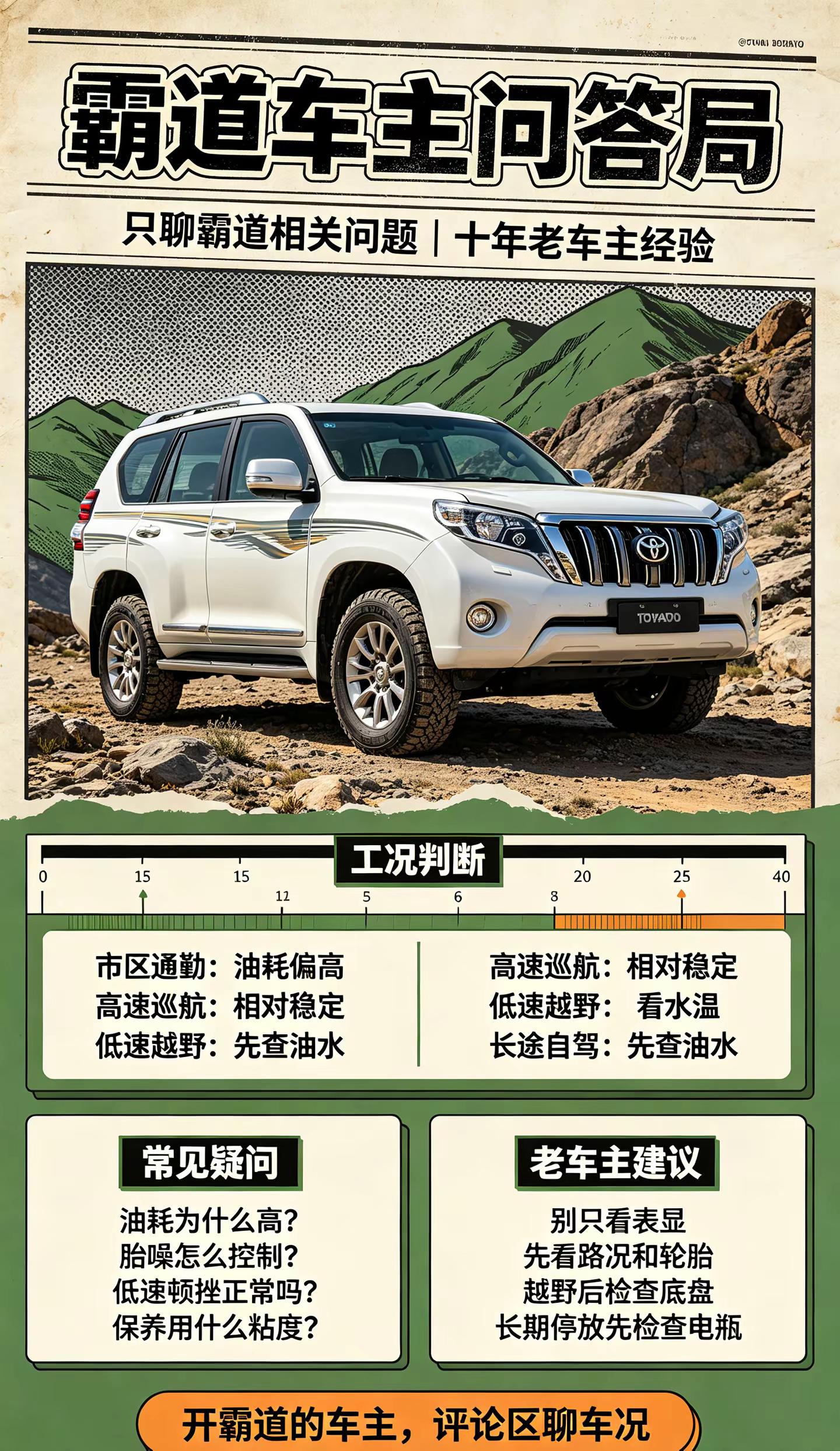 “只回复开霸道酷路泽的车主 评论区来聊聊”丰田霸道 丰田普拉多 硬派越野 兰德酷路泽