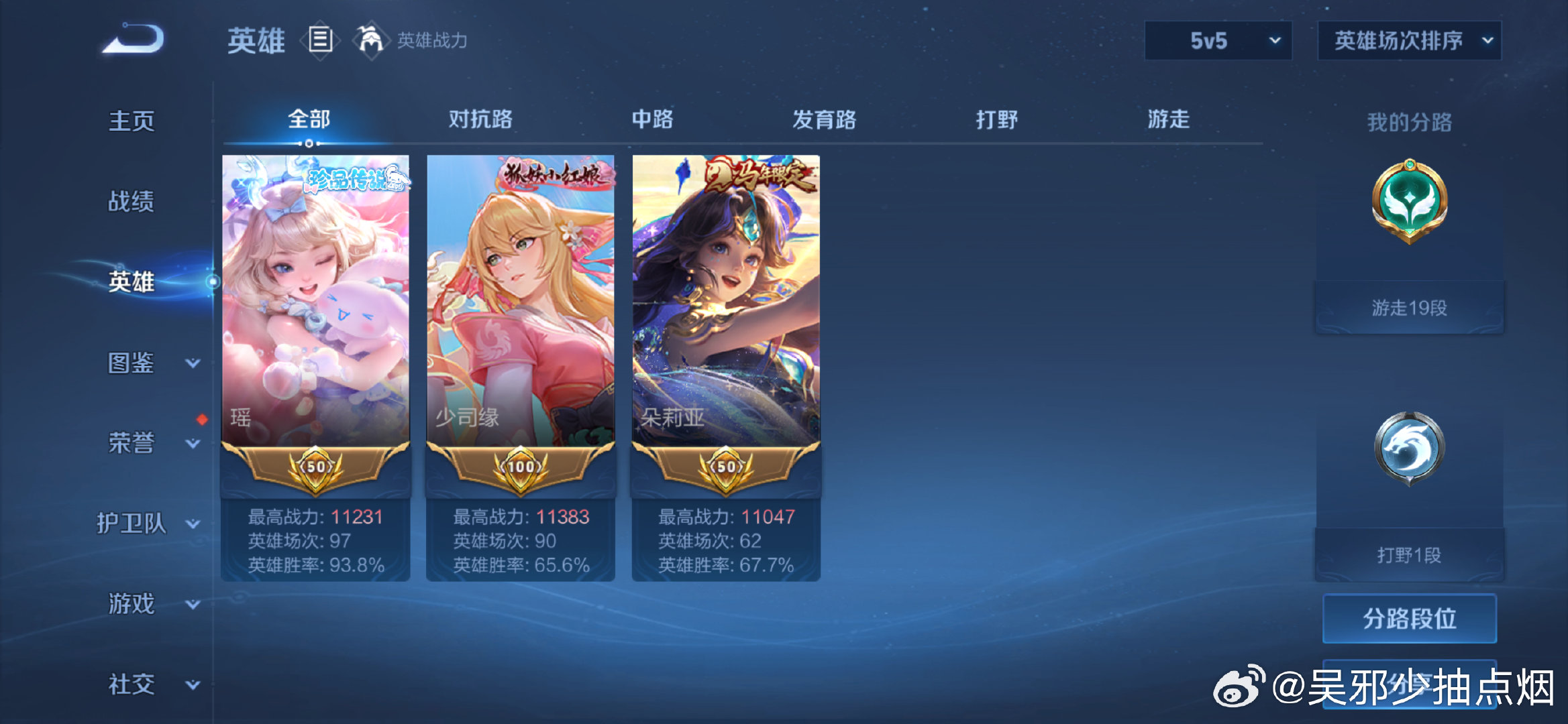 #荣耀茶话会[超话]#  这会有中单老婆打单或者会玩一点的老婆吗 我死跟你 玩缘朵 28星 赛季93评 ​