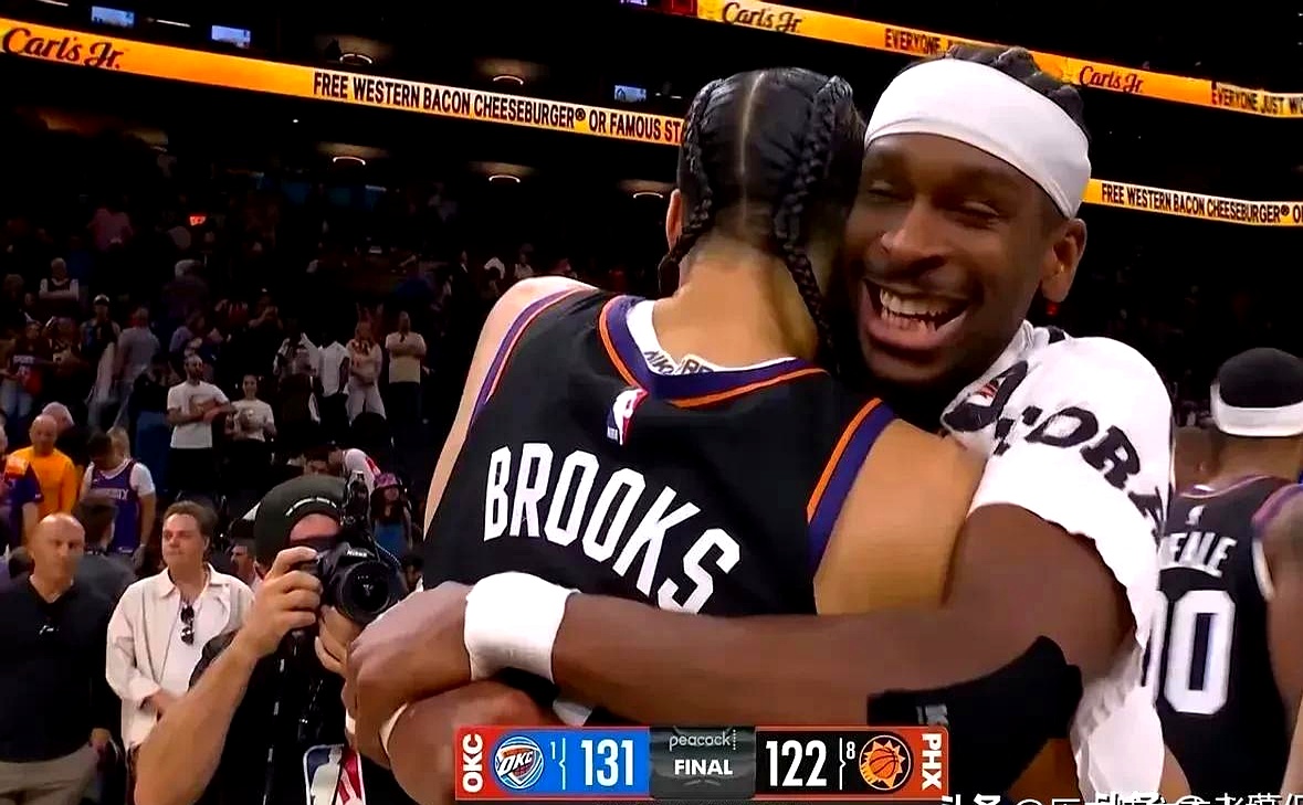 场上差点打起来，场下怎么还抱上了？    雷霆4比0横扫太阳，亚历山大...