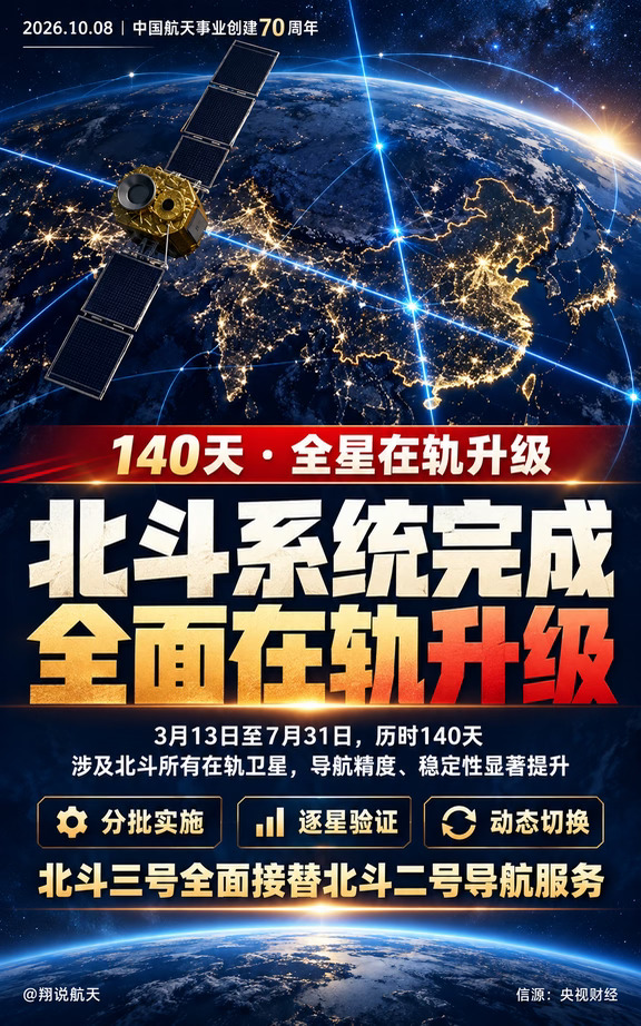 北斗完成大升级！包括全部在轨卫星