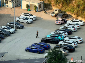 二手车大哥打开直播，镜头对着一排思域，挠了挠头