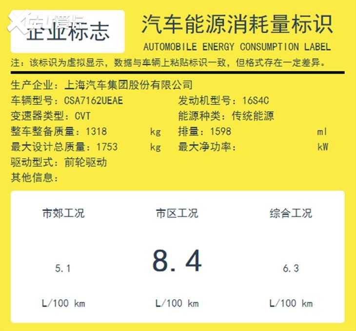 榮威RX3 PRO動力信息曝光 搭1.6L發動機-圖4