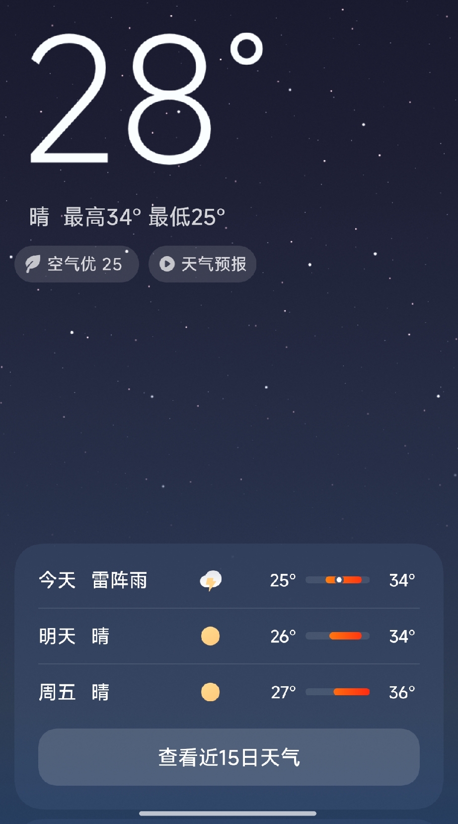 晴空万里，温暖如春，未来一周天气预报。