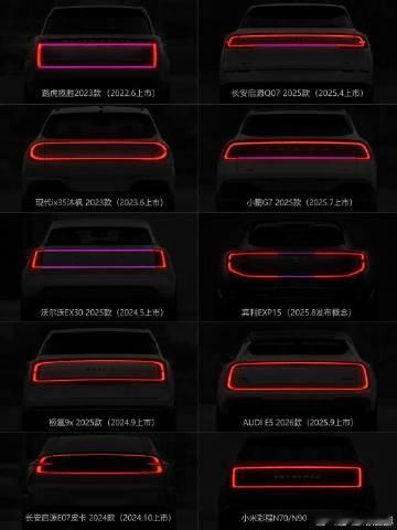 原来，小米澎程尾灯的类似设计有这么多。。<br />这都可以说是一个常...