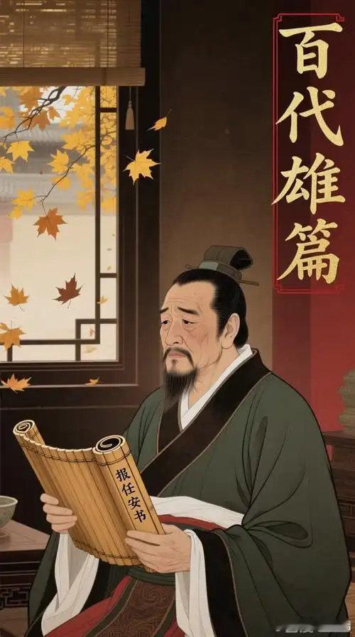 ​云山杂咏23/读司马迁《报任安书》

身处朝堂夹缝间，敢将孤胆犯龙颜。
推贤举士明己任，救死鸣冤闯险关。
抗命尽忠言凿凿，蒙羞受辱血斑斑。
究天通古留青史，不作鸿毛作泰山。

——图片来自百度，致谢作者！ ​