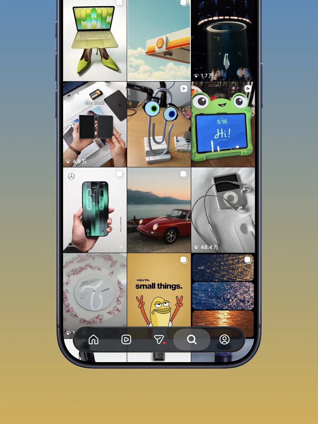 instagram 更新了Liquid Glass UI真漂亮🫶