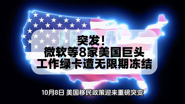 突发！微软等8家巨头绿卡PERM遭无限期冻结