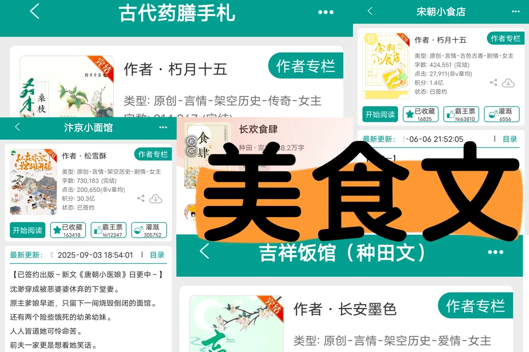 超好看的言情美食种田文，口水直流百看不厌