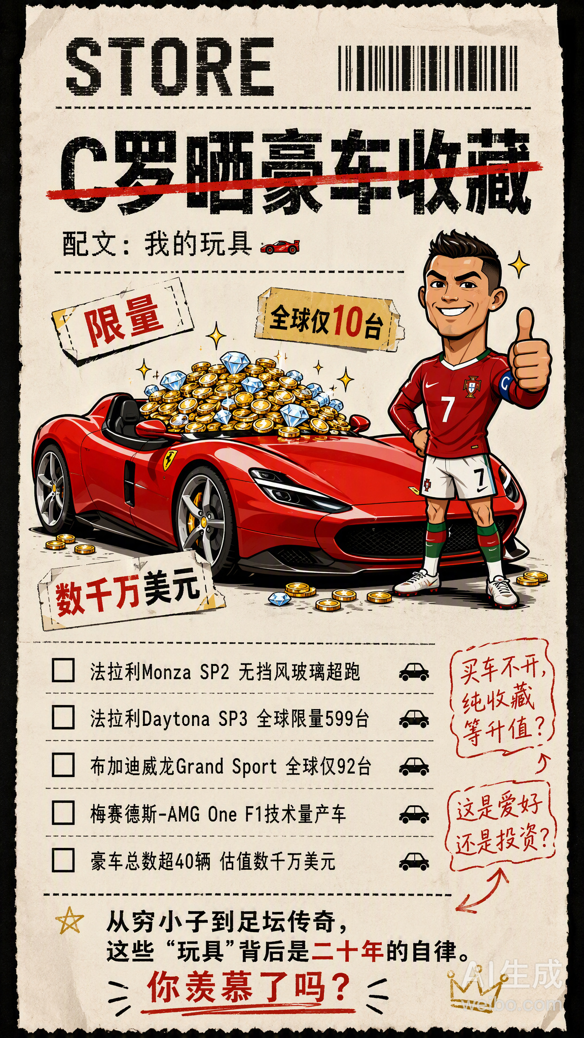 41岁的C罗又在社交媒体上“凡尔赛”了！ 今天（8月5日）他更新Ins...