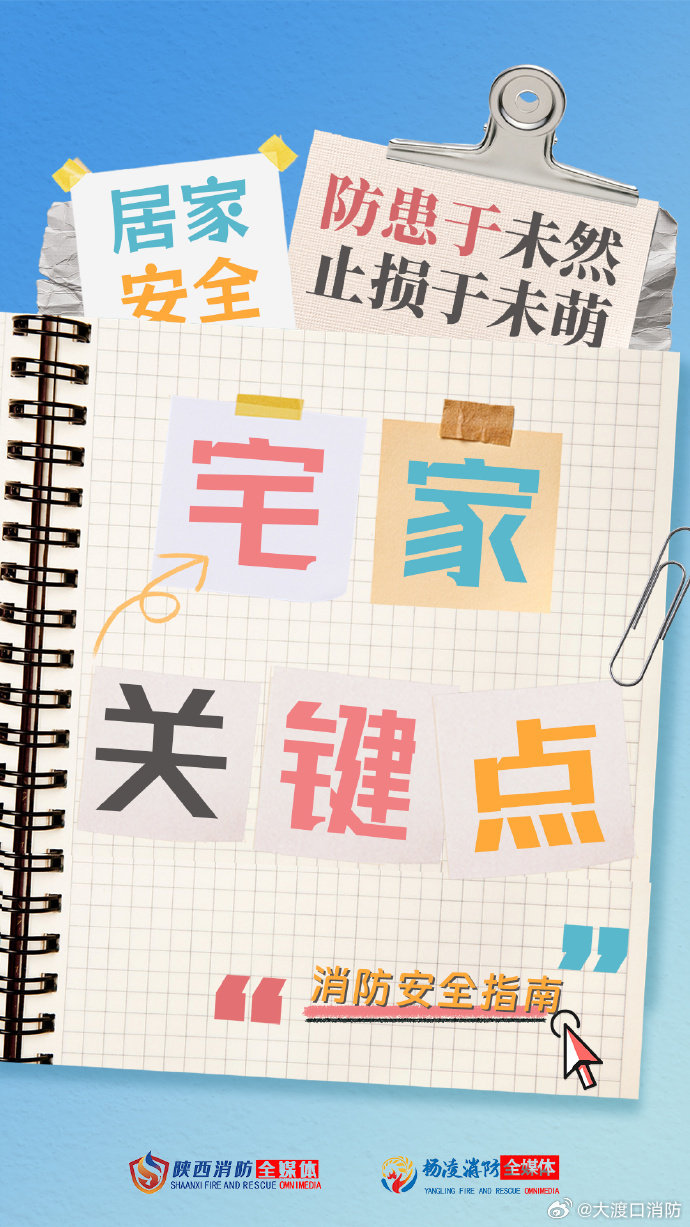 【#这几招宅家关键点告诉你#】防患于未然，止损于未萌。不在房屋内、楼道、阳台等区域堆放杂物废品；厨房做饭不离人，如遇油锅起火立即干上锅盖或倒入青菜灭火.....这些知识点一定要记住，转发扩散！ ​