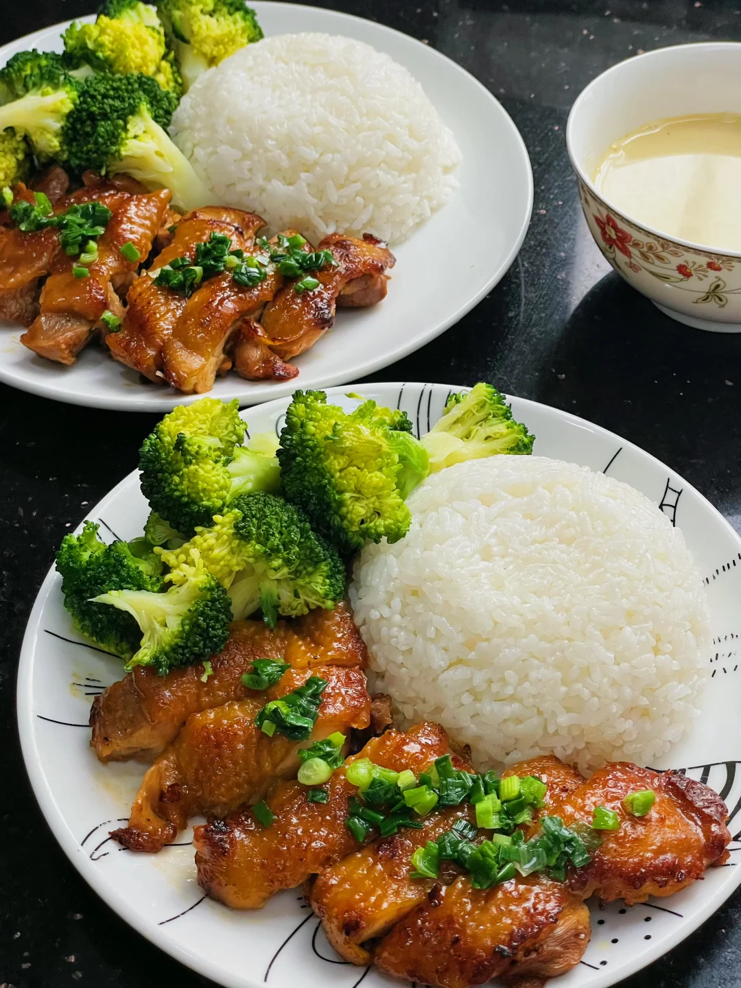 今日份低卡美味❗️盐葱照烧鸡腿饭🍗🍛