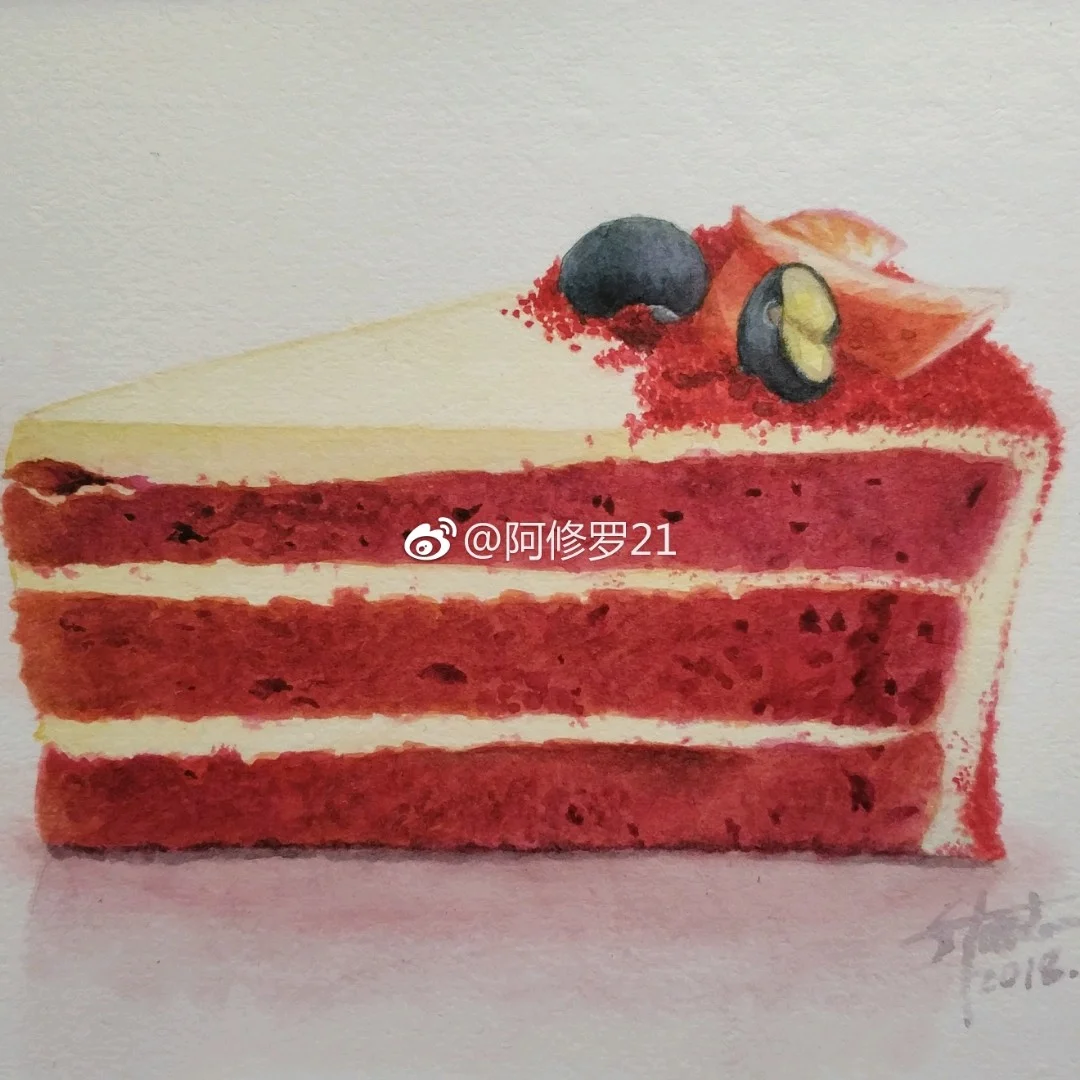 红丝绒蛋糕&西柚气泡水