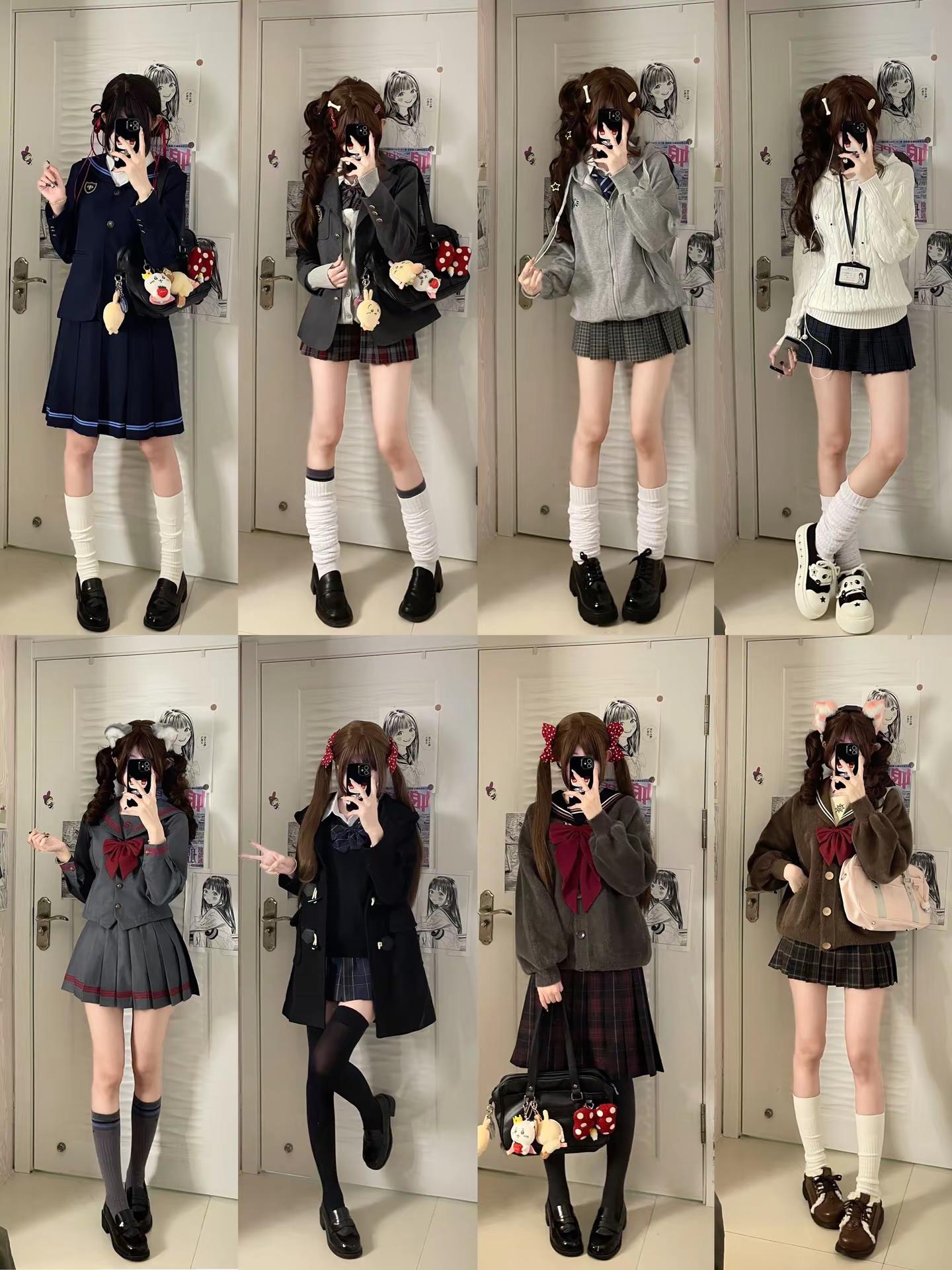 jk妹的一周穿搭合集。