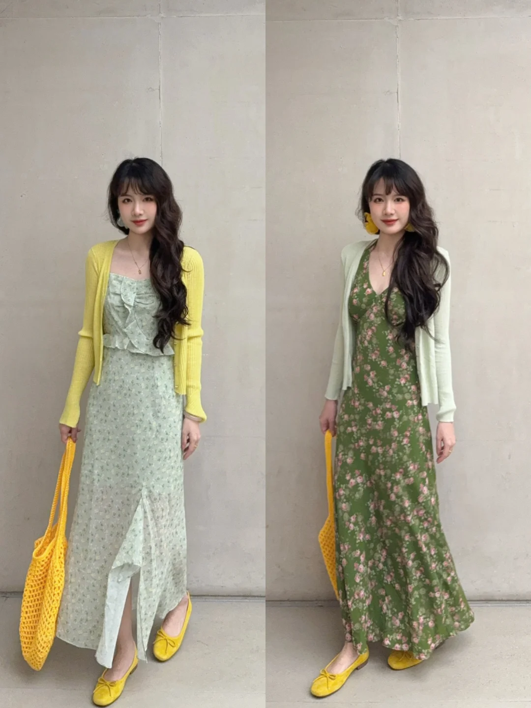 绝美显白！绿色连衣裙✖️2