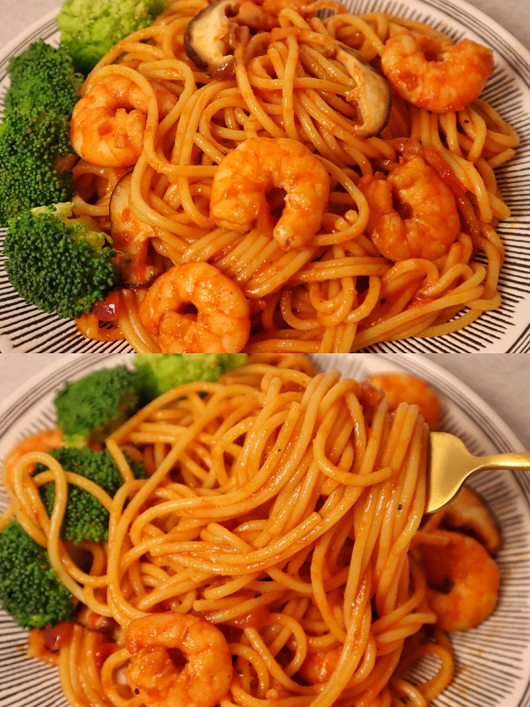 完爆西餐厅㊙️吃不胖的番茄虾仁意面茄汁浓郁